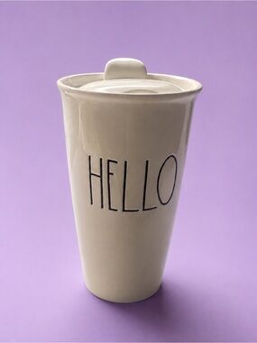 Rae Dunn Cream "HELLO" Travel Mug
New 💜💜☕️💜💜